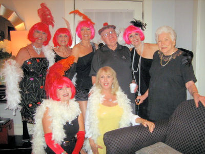 Follies Showgirls with founder Ned Startzel and his wife Elsie